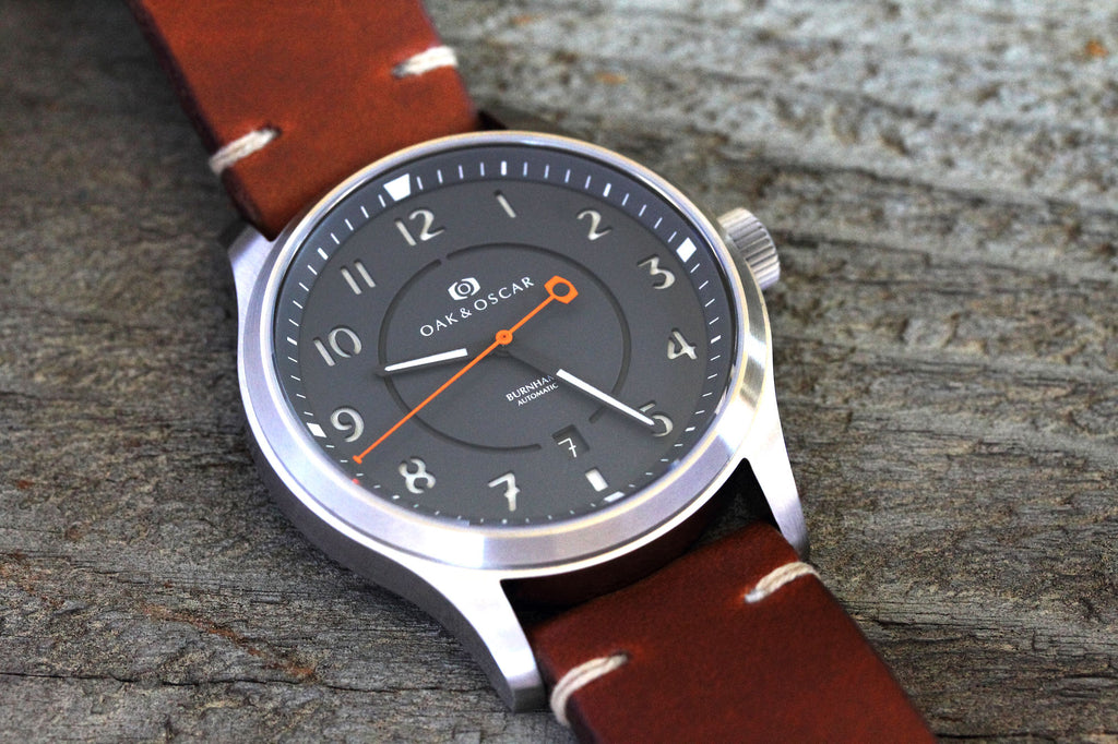 watch face of the Burnham watch by Oak & Oscar