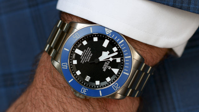 man wearing an Oak & Oscar fine watch