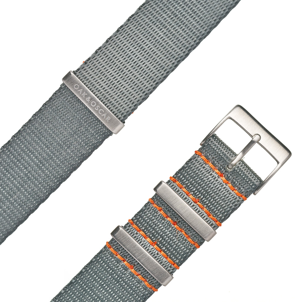 Steel Grey Nylon Strap - 20mm - Oak & Oscar