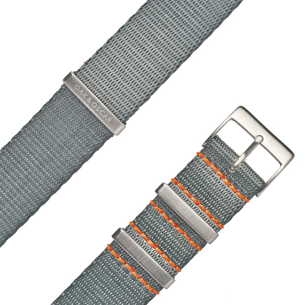Steel Grey Nylon Strap - 20mm - Oak & Oscar