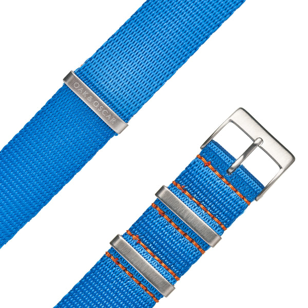 Medium Blue Nylon Strap - 20mm - Oak & Oscar