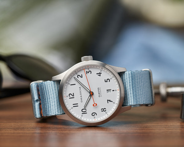 Ice Blue Nylon Strap - 20mm - Oak & Oscar