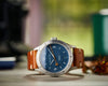 The Humboldt - Navy on Horween Leather Strap -Oak & Oscar